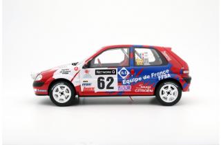 CITROËN SAXO VTS Sébastien Loeb RALLY RAC 2000 OttO mobile 1:18 Resinemodell (Türen, Motorhaube... nicht zu öffnen!)